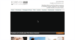 Desktop Screenshot of foreverfirstdance.com